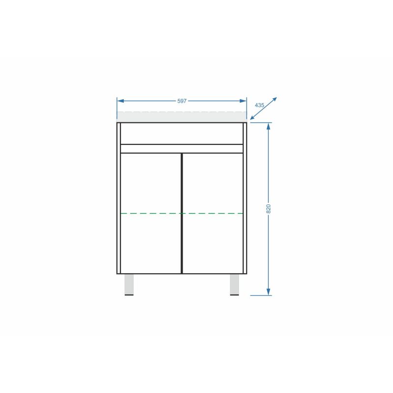 Тумба под раковину Stella Polar Фаворита 60 SP-00000163 Белая