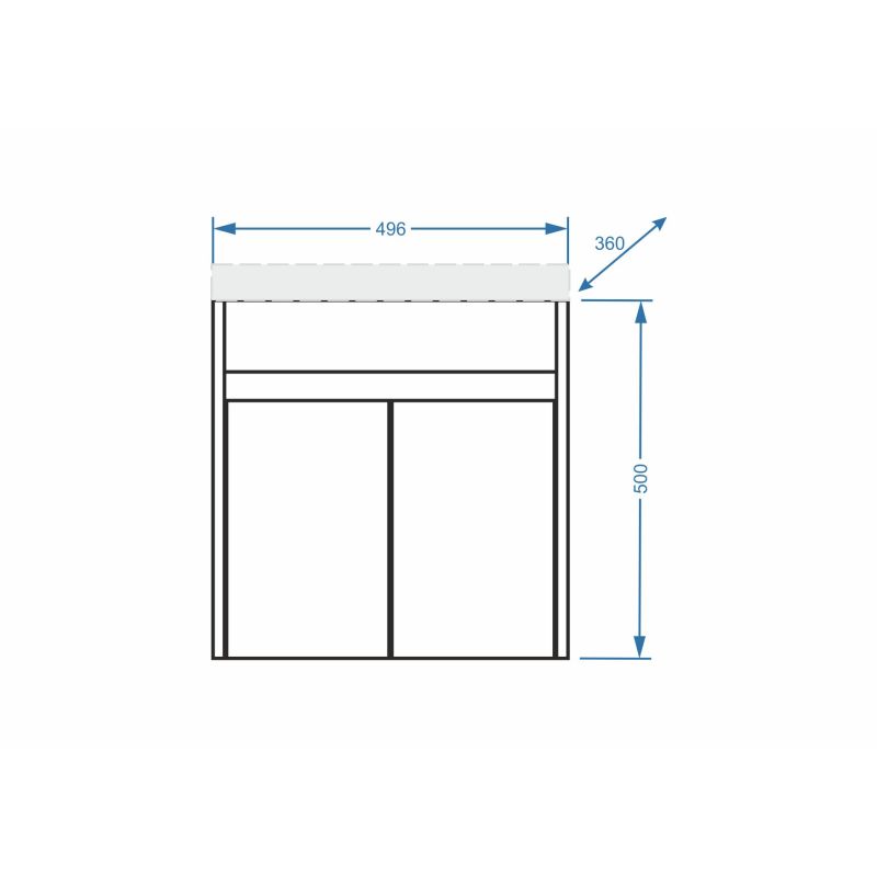 Тумба под раковину Stella Polar Фаворита 50 SP-00000166 подвесная Белая
