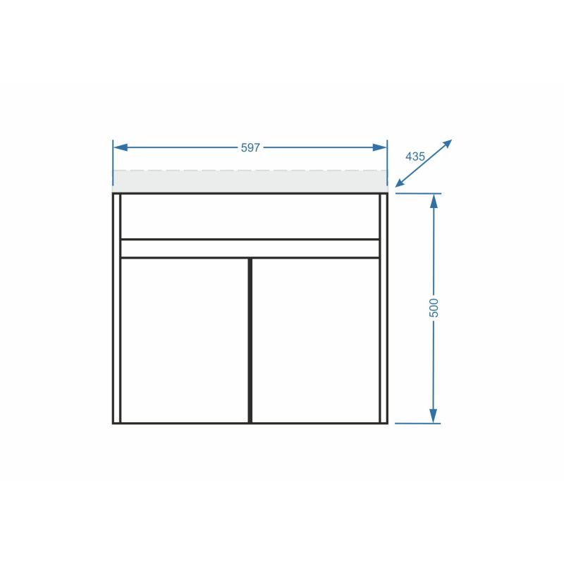 Тумба под раковину Stella Polar Фаворита 60 SP-00000167 подвесная Белая