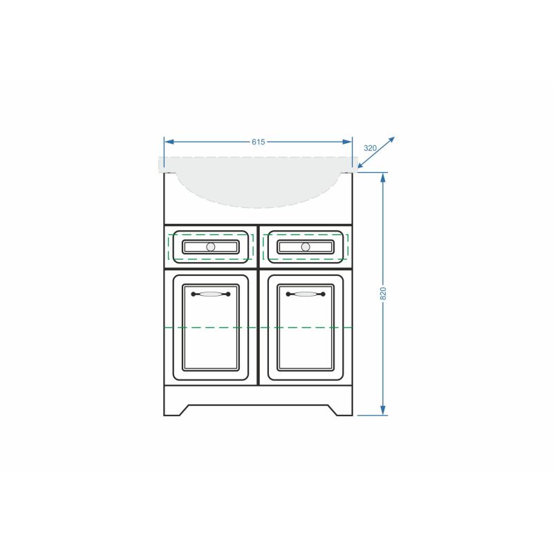Тумба под раковину Stella Polar Кармела 65 SP-00000173 Ольха белая