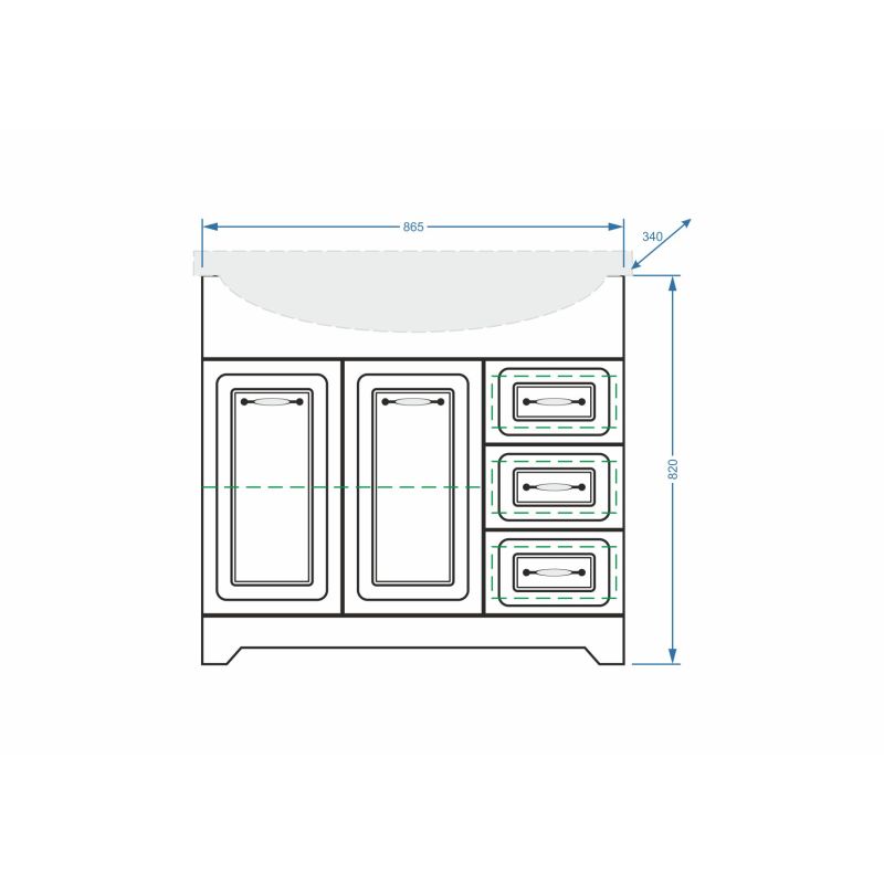 Тумба под раковину Stella Polar Кармела 90 SP-00000175 Ольха белая