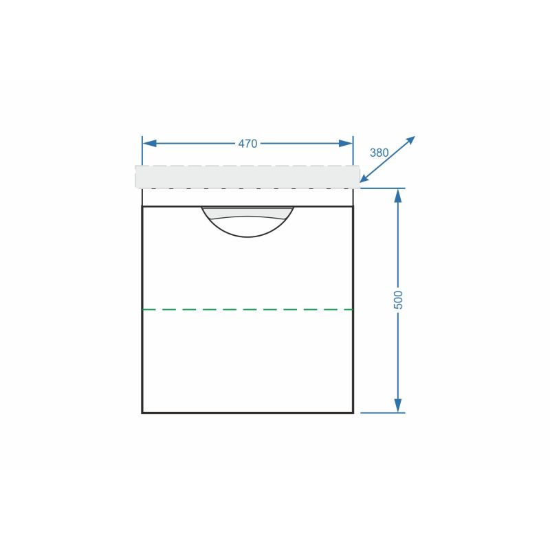 Тумба под раковину Stella Polar Норина 50 SP-00000233 подвесная Белая