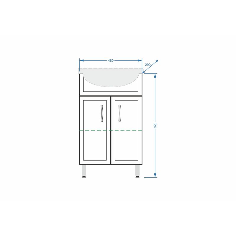 Тумба под раковину Stella Polar Концепт 50 SP-00000039 Белая