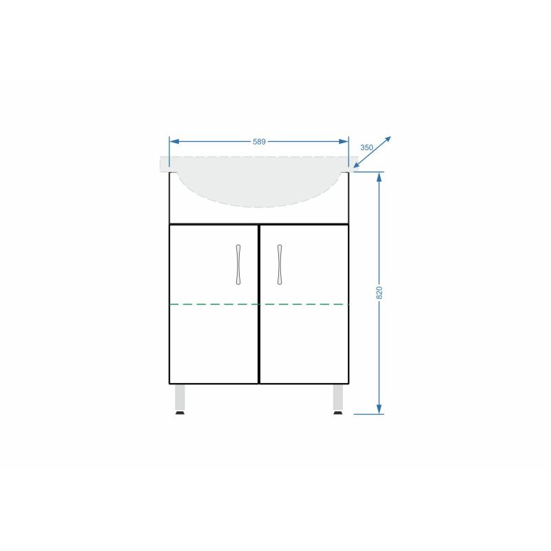 Тумба под раковину Stella Polar Концепт 60 Эко SP-00000395 Белая
