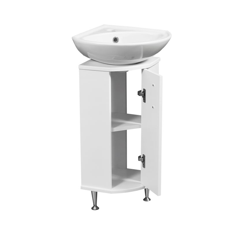 Тумба под раковину Stella Polar Концепт 30 SP-00000156 угловая Белая