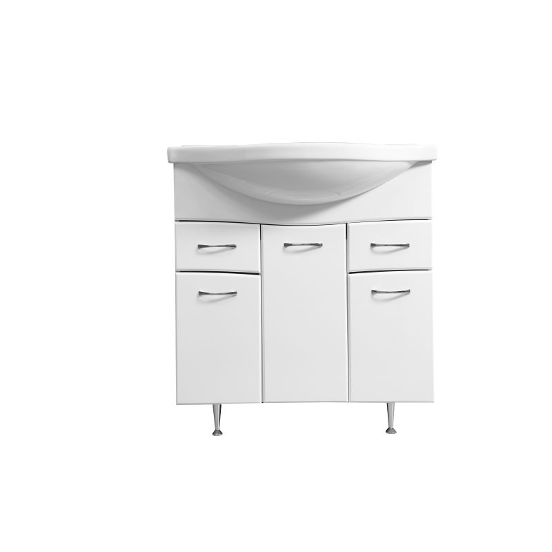 Тумба под раковину Stella Polar Волна 75-8 SP-00000125 Белая