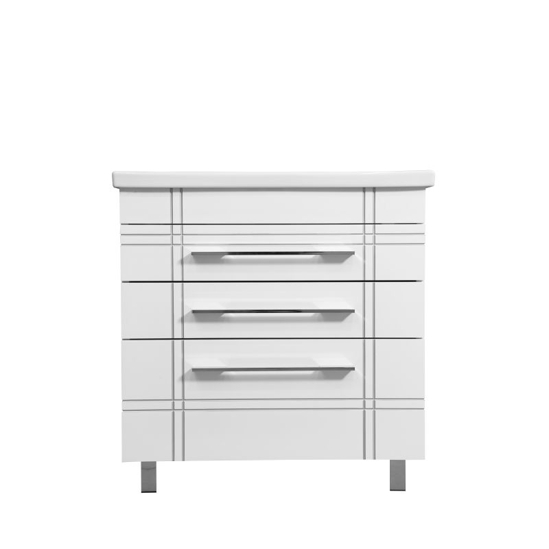 Тумба под раковину Stella Polar Опера 80 SP-00000015 Белая с серебряной патиной