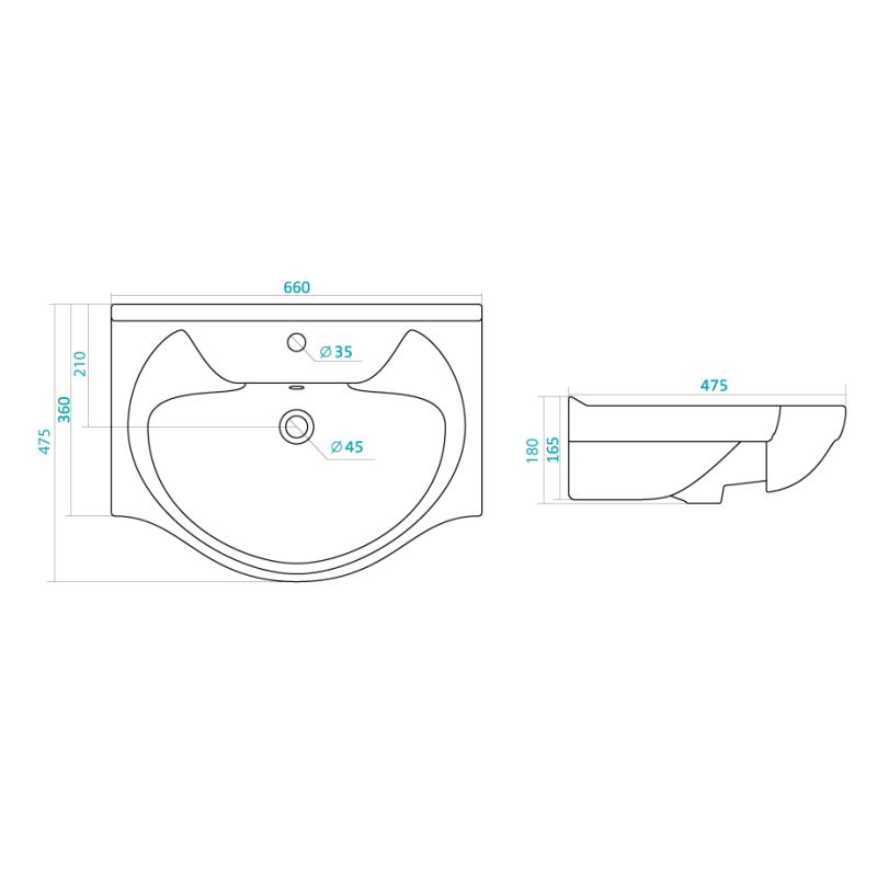 Тумба под раковину Stella Polar Кармела 65 SP-00000173 Ольха белая