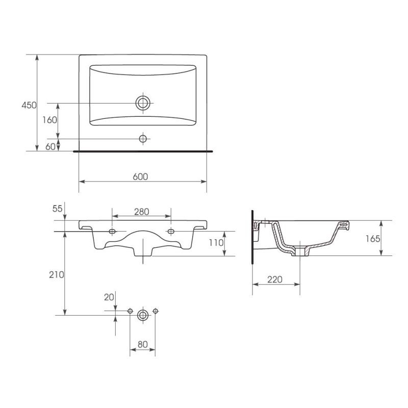 Тумба под раковину Stella Polar Кармела 60 SP-00000177 Ольха белая