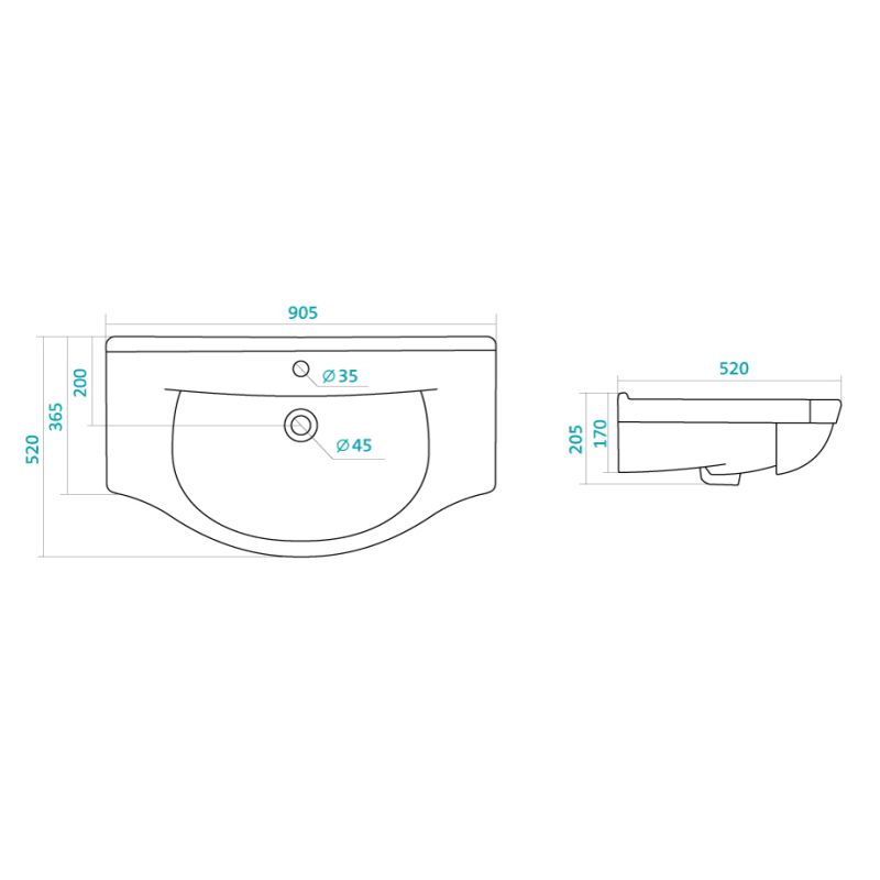 Тумба под раковину Stella Polar Кармела 90 SP-00000175 Ольха белая