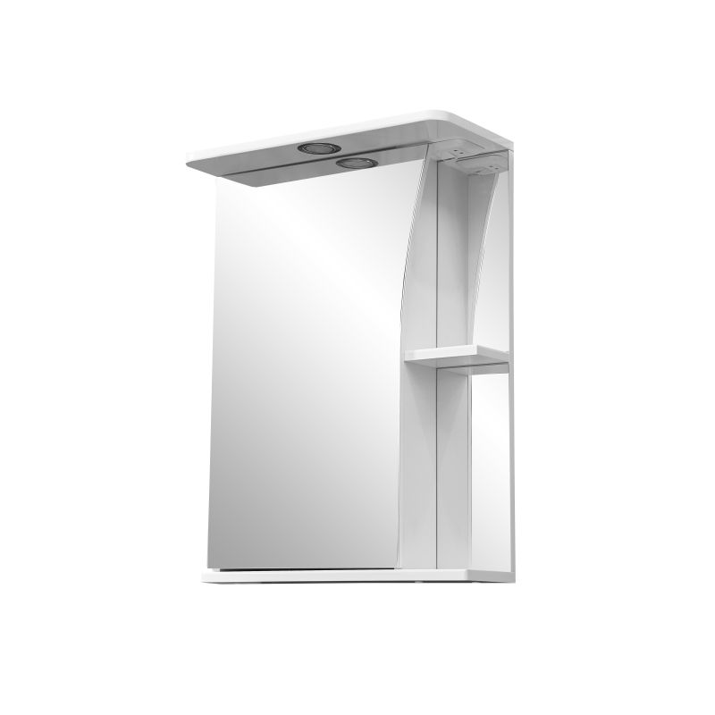 Зеркало со шкафом Stella Polar Волна Винчи 50/C SP-00000033 50 см с подсветкой, белый Зеркало со шкафом Stella Polar Волна Винчи 50/C SP-00000033 50 см с подсветкой, белый