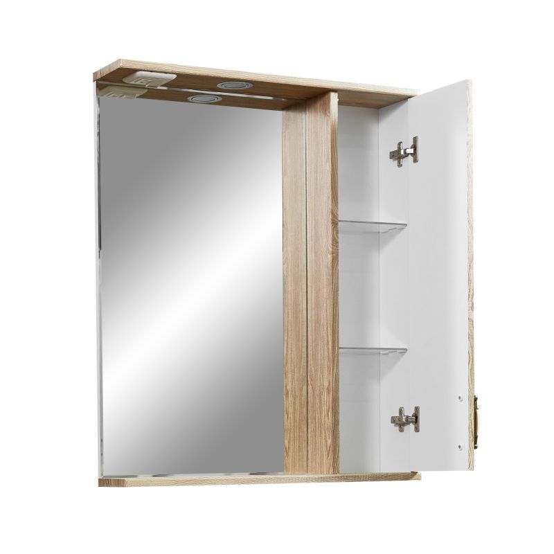 Зеркало со шкафом Stella Polar Кармела 65/С SP-00000181 с подсветкой, карпатская ель