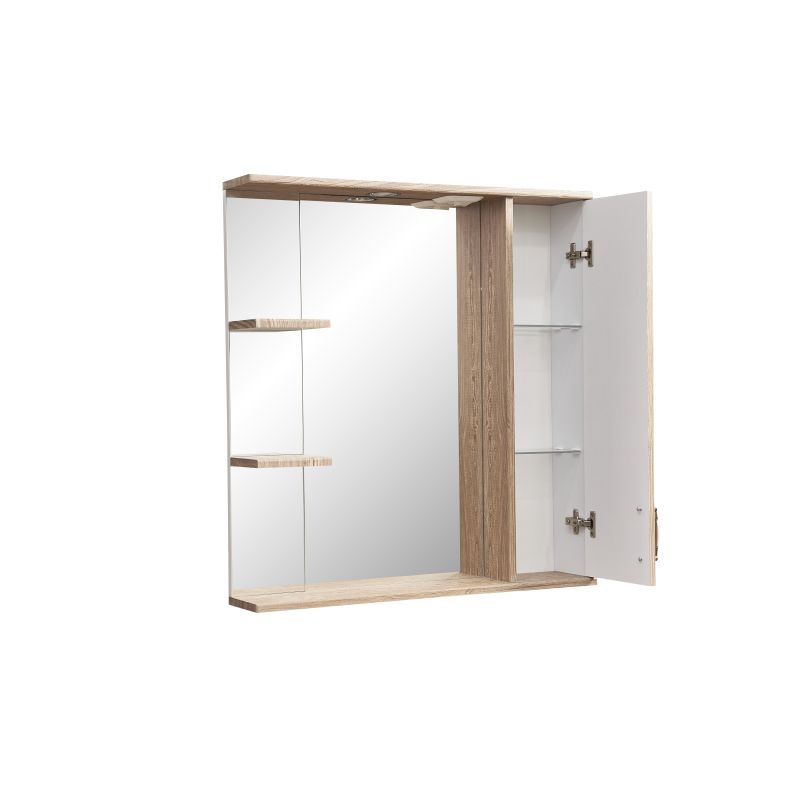 Зеркало со шкафом Stella Polar Кармела 75/C SP-00000182, подвесной, правый, карпатская ель