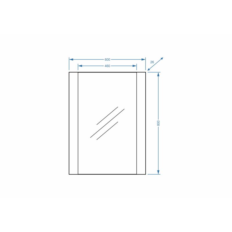 Зеркало Stella Polar Фаворита 60 SP-00000165 60 см, белое
