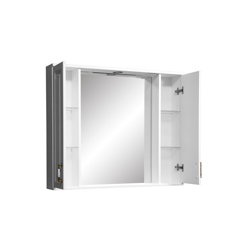 Зеркало со шкафом Stella Polar Кармела 100/C SP-00000187 100 см, ольха белая