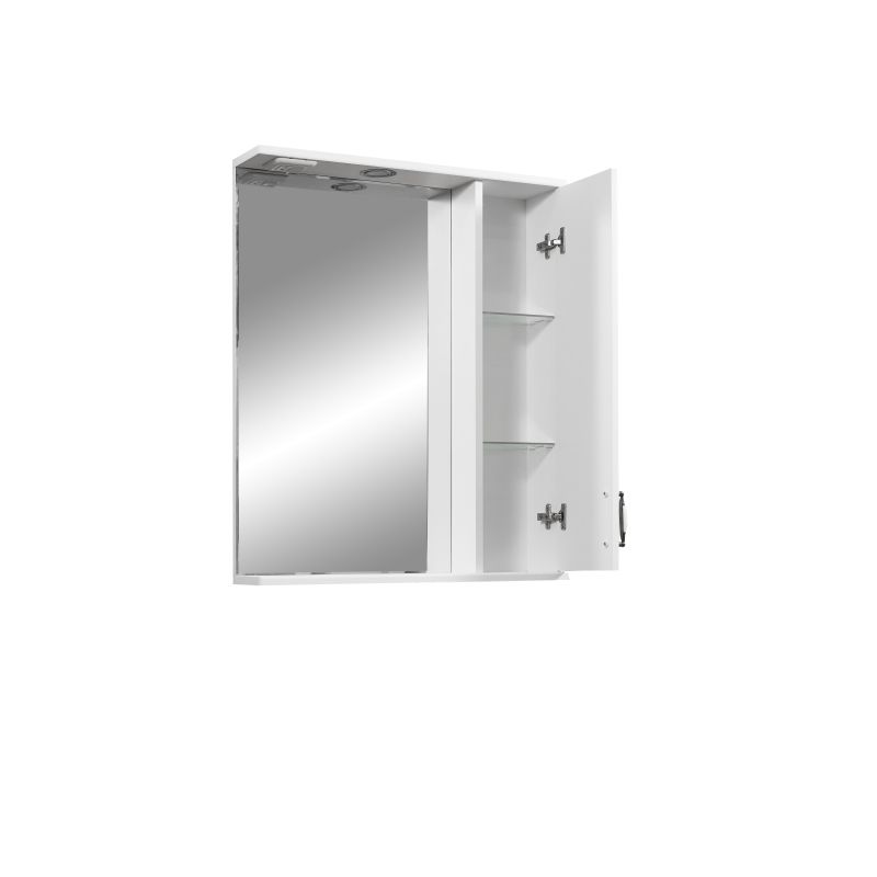 Зеркало со шкафом Stella Polar Кармела 65/C SP-00000184 65 см, ольха белая