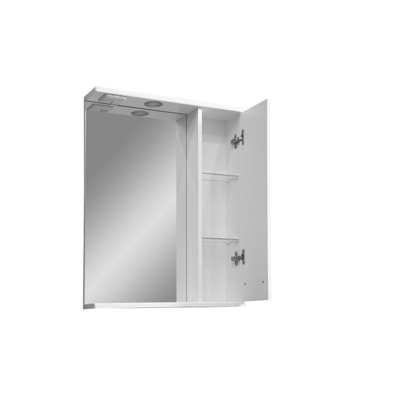 Зеркало со шкафом Stella Polar Фиора 55/C SP-00000209 55 см с подсветкой, белый