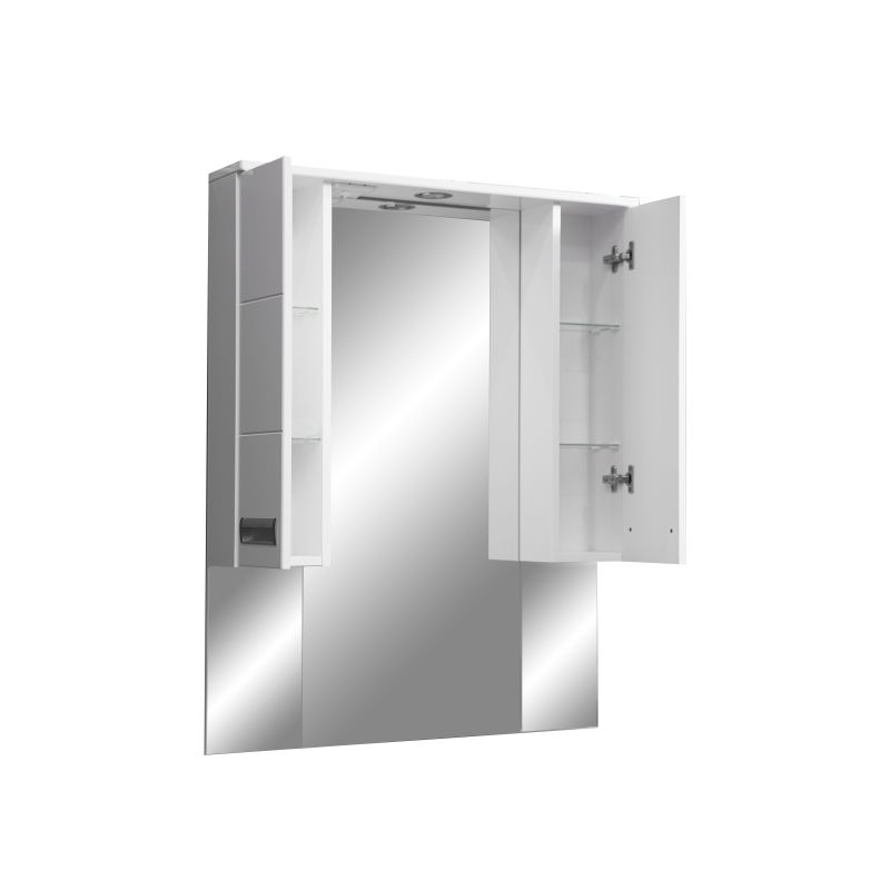 Зеркало со шкафом Stella Polar Фиора 80/C SP-00000210 80 см с подсветкой, белый