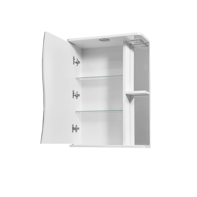 Зеркало со шкафом Stella Polar Волна Верея 55/C SP-00000040 55 см с подсветкой, белый