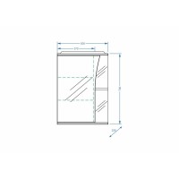 Зеркало со шкафом Stella Polar Волна Винчи 50/C SP-00000033 50 см с подсветкой, белый