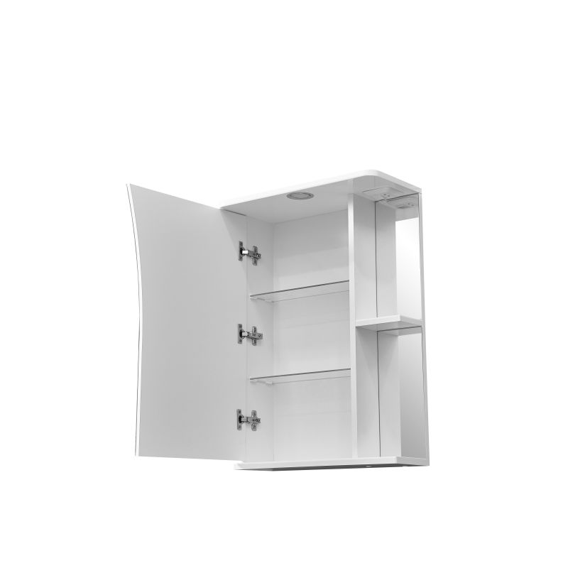 Зеркало со шкафом Stella Polar Волна Винчи 50/C SP-00000033 50 см с подсветкой, белый