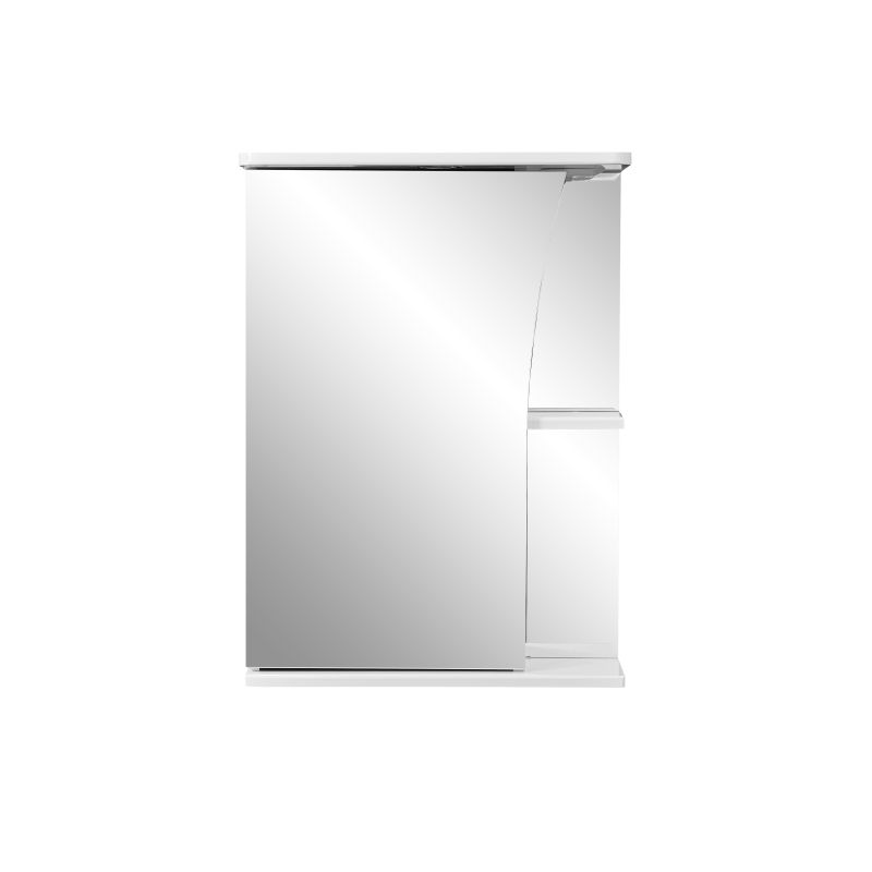 Зеркало со шкафом Stella Polar Волна Винчи 50/C SP-00000033 50 см с подсветкой, белый