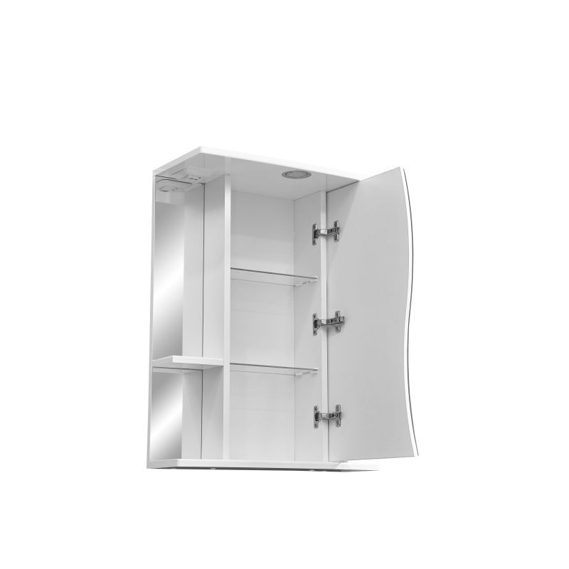 Зеркало со шкафом Stella Polar Волна Лолита 55/C SP-00000042 55 см, правый, белый