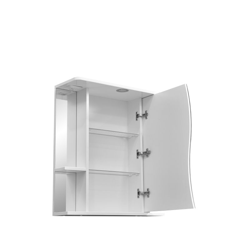 Зеркало со шкафом Stella Polar Волна Лолита 65/C SP-00000054 65 см, правый, белый