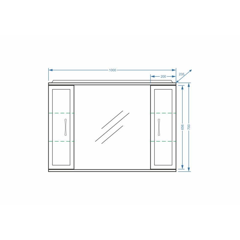 Зеркало со шкафом Stella Polar Концепт 100/C SP-00000135 100 см с подсветкой, белый