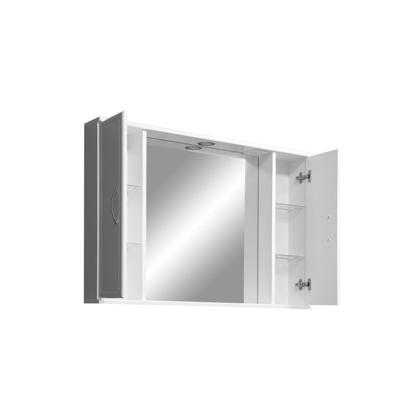 Зеркало со шкафом Stella Polar Концепт 100/C SP-00000135 100 см с подсветкой, белый