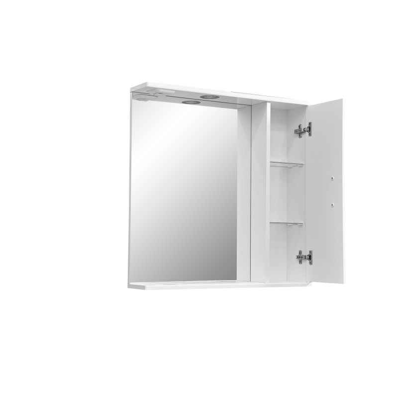 Зеркало со шкафом Stella Polar Концепт 70/C SP-00000127 70 см с подсветкой, правый, белый