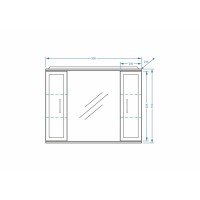 Зеркало со шкафом Stella Polar Концепт 90/C SP-00000131 90 см с подсветкой, белый