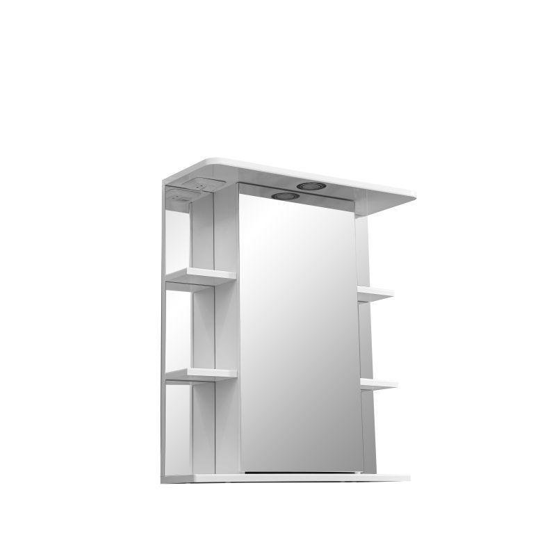 Зеркало со шкафом Stella Polar Концепт Лаура 60/C SP-00000050 60 см с подсветкой, правый, белый