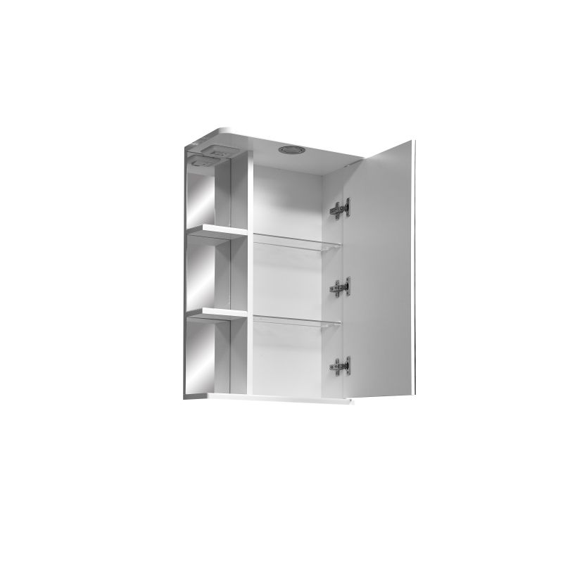 Зеркало со шкафом Stella Polar Концепт Нелея 50/C SP-00000035 50 см с подсветкой, правый, белый