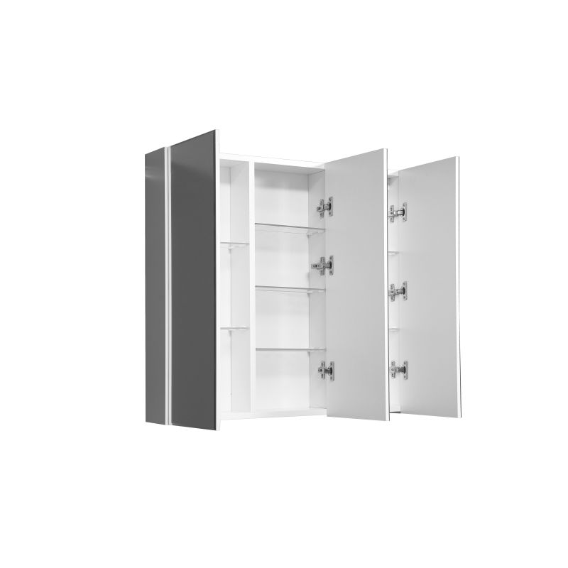 Зеркало со шкафом Stella Polar Концепт Парма 80 SP-00000126 80 см, 3 двери, белый