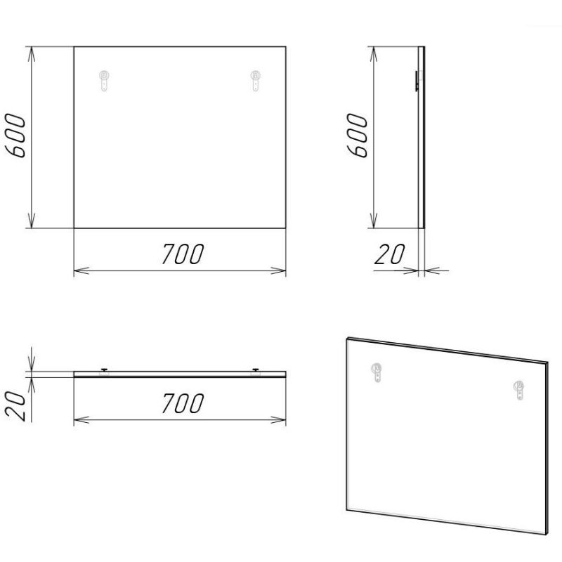 Зеркало Stella Polar Абигель 70 см SP-00001062 цемент