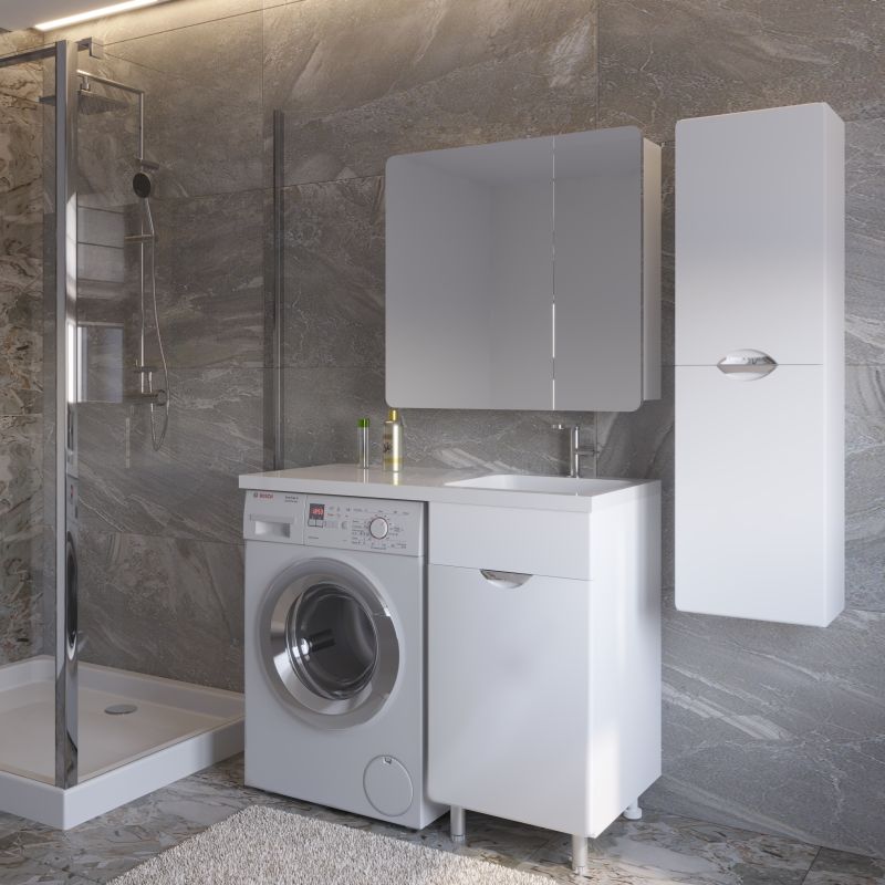 Зеркало со шкафом Stella Polar Адель 80 см SP-00001101 белый