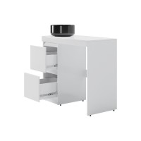 Тумба с раковиной Orange Sistema STM-100TUW+B07-345B, 100 см, под стиральную машину, напольная, белая