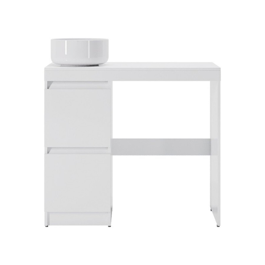 Тумба с раковиной Orange Sistema STM-100TUW+B07-345W, 100 см, под стиральную машину, напольная, белая