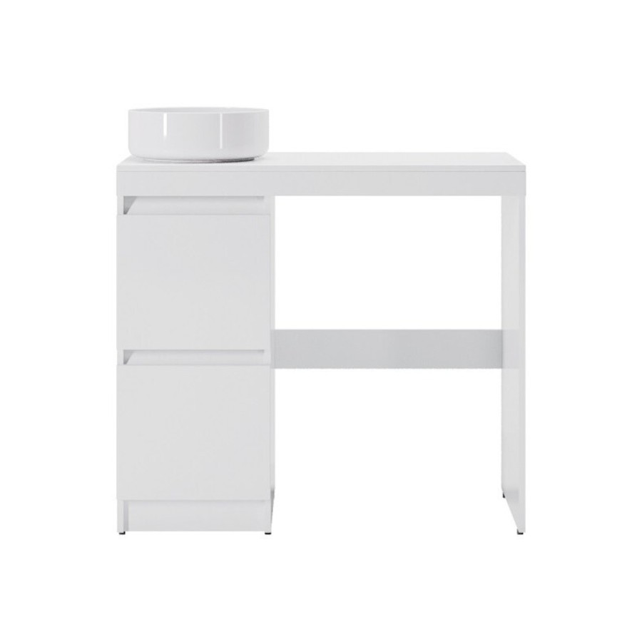 Тумба с раковиной Orange Sistema STM-100TUW+B09-360W, 100 см, под стиральную машину, напольная, белая