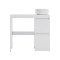 Тумба с раковиной Orange Sistema STM-100TUW+B09-360W, 100 см, под стиральную машину, напольная, белая