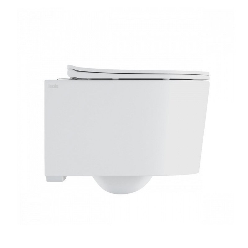 Подвесной унитаз Iddis Stone STORNSEi25, безободковый, с сиденьем Soft Close, белый