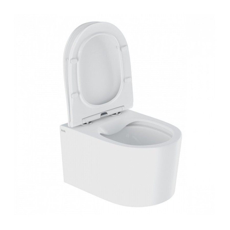 Подвесной унитаз Iddis Stone STORNSEi25, безободковый, с сиденьем Soft Close, белый