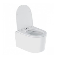 Подвесной унитаз Iddis Stone STORNSEi25, безободковый, с сиденьем Soft Close, белый