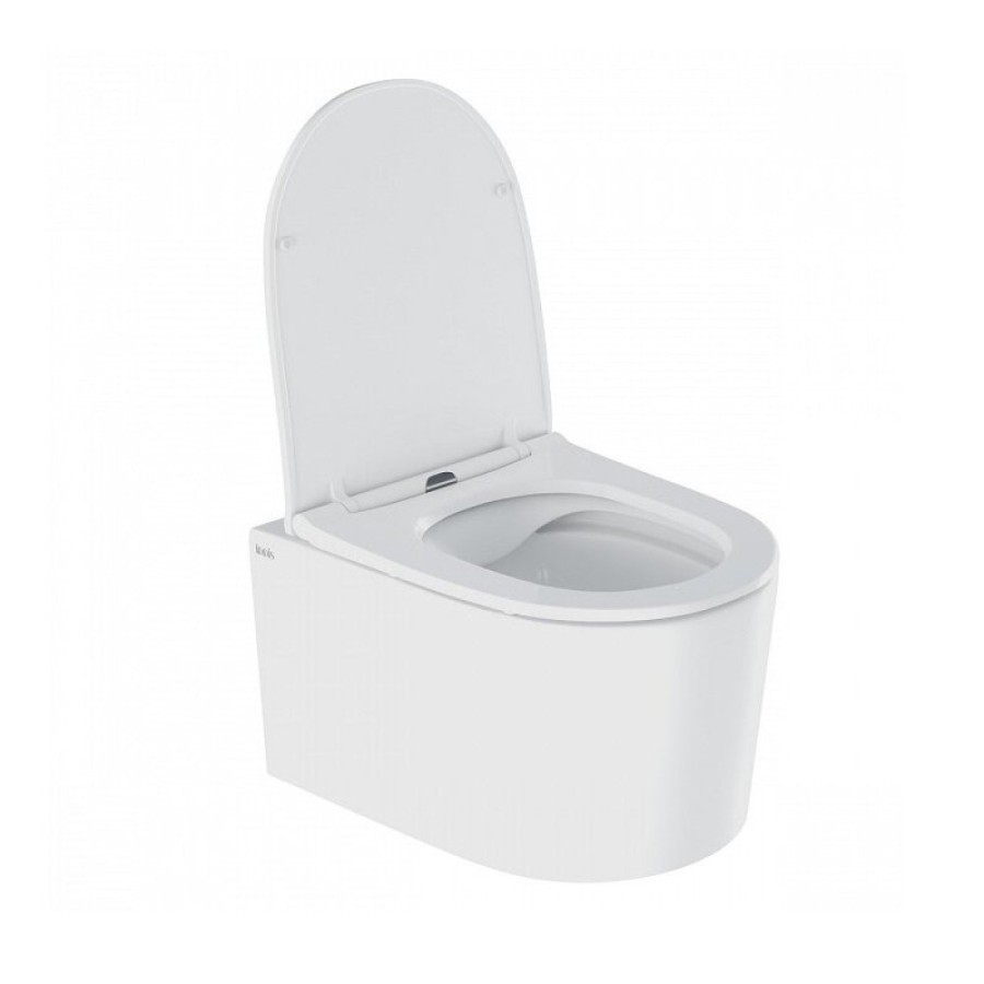 Подвесной унитаз Iddis Stone STORNSEi25, безободковый, с сиденьем Soft Close, белый