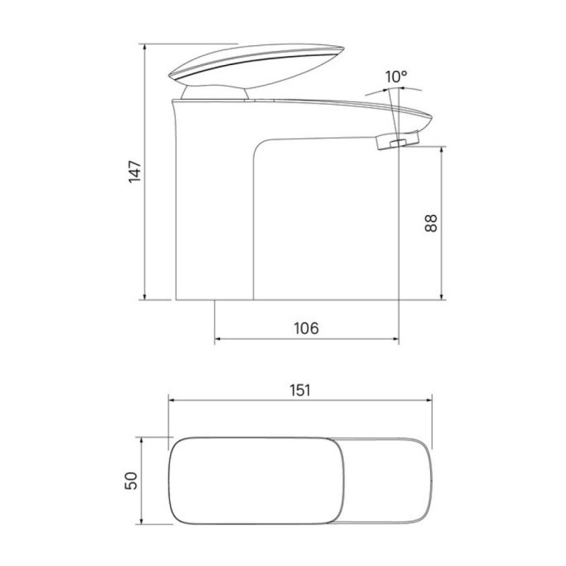 Смеситель Iddis Stone STOSB00i01 для раковины, хром