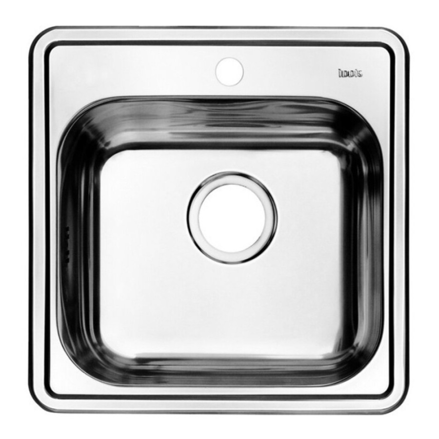 Мойка кухонная Iddis Strit STR48P0i77K/011UPSOi84 S 48.5 см, 1 чаша, с выпуском, полированная, сталь