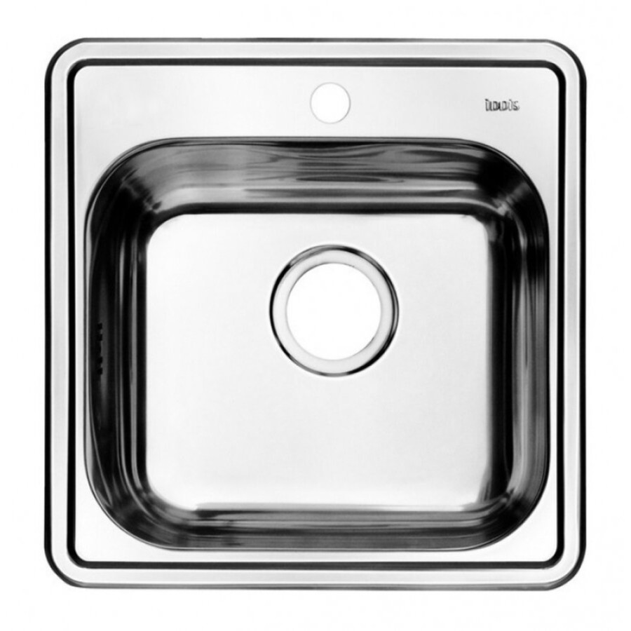Мойка кухонная Iddis Strit STR48S0i77K/011UPSOi84 S 48.5 см, 1 чаша, с выпуском, шелк, сатин