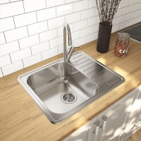 Мойка кухонная Iddis Strit STR58SDi77 S 58.5 см, 1 чаша, с крылом, шелк, сатин