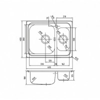 Мойка кухонная Iddis Strit STR60SXi77, 60.5 х 48 см, шелк (STR60SZi77)